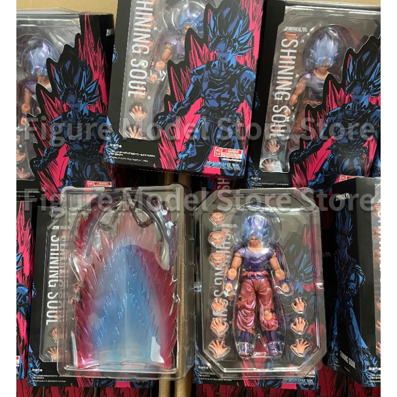 

July Reissue In Stock DEMONIACAL FIT Dragon Ball SHF Shining Soul Super Blue King Fist Goku Anime Action Figure Collection Model