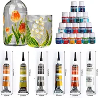 Creative 20ml Acrylic Paints Rich Color Waterproof Glass Pigments Tube For Painting Supplies Artist Drawing Art DIY Crafts