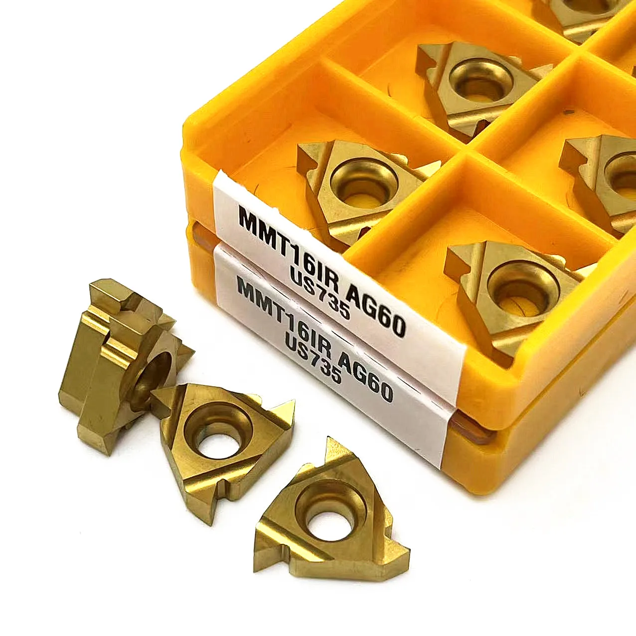 10pcs MMT16ER 11IR AG60 VP15TF US735 UE6020 초경 인서트 CNC 선반 나사 선삭 공구 16IR AG60 슬로팅 블레이드 커터 도구