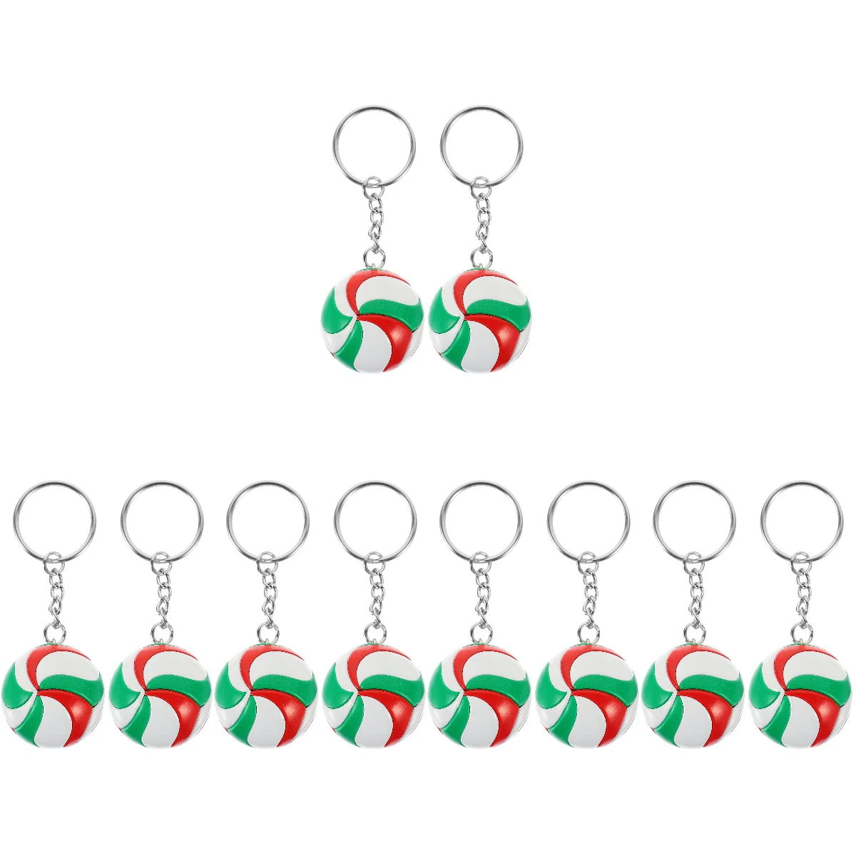 

10 Pcs Toy Volleyball Model Exquisite Keychain Adorable Sports Children Keychains DIY Accessories Bag Pendant Accessory