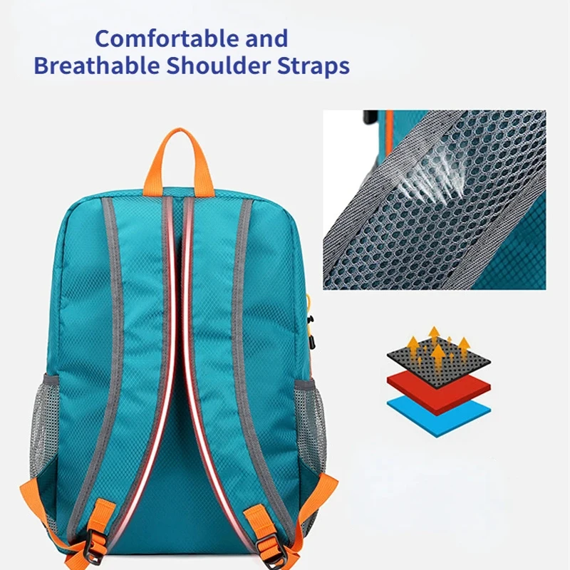 New Foldable Backpack Outdoor Ultra Light Camping Hiking Travel Bag Men's and Women's Computer Waterproof Backpack Day Bag