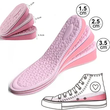 

Invisible Height Increased Insoles for Women Shoes Inner Sole Shoe Insert Lift Heel Comfort Memory Foam Heightening Insoles