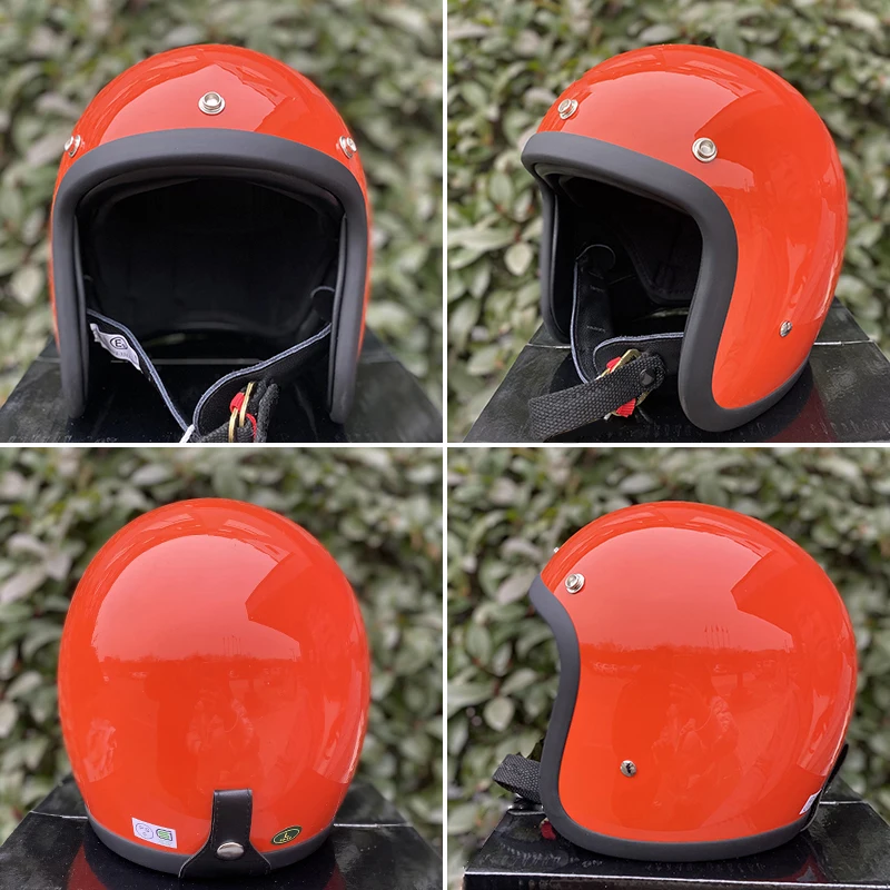 3/4 Open Helmet Jet Racer Vintage 500TX Motorcycle Helmet Scooter