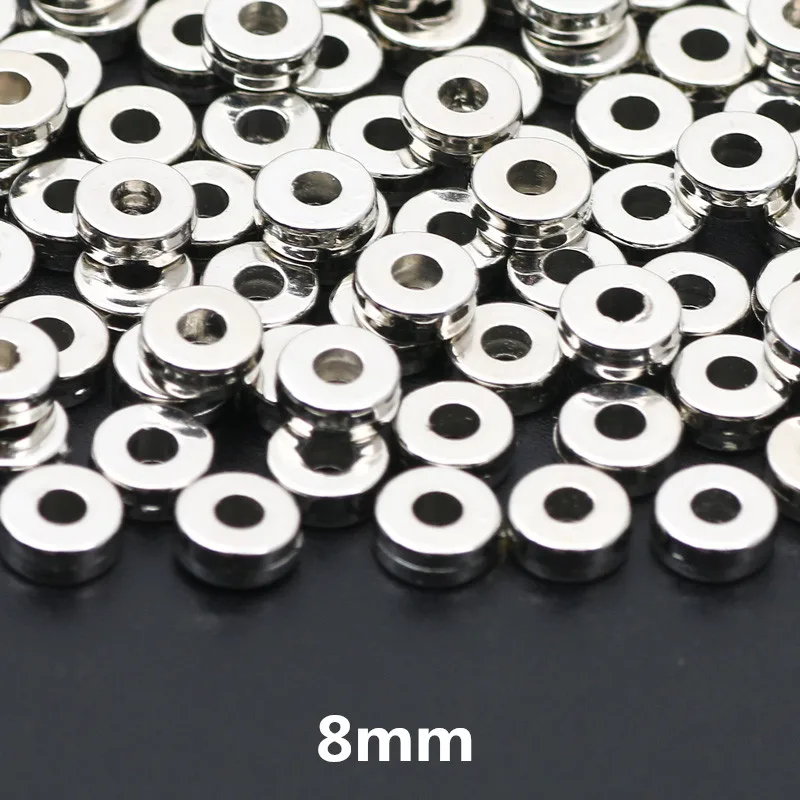 Versatile CCB Charm Spacer Beads - 100pcs Flat Round