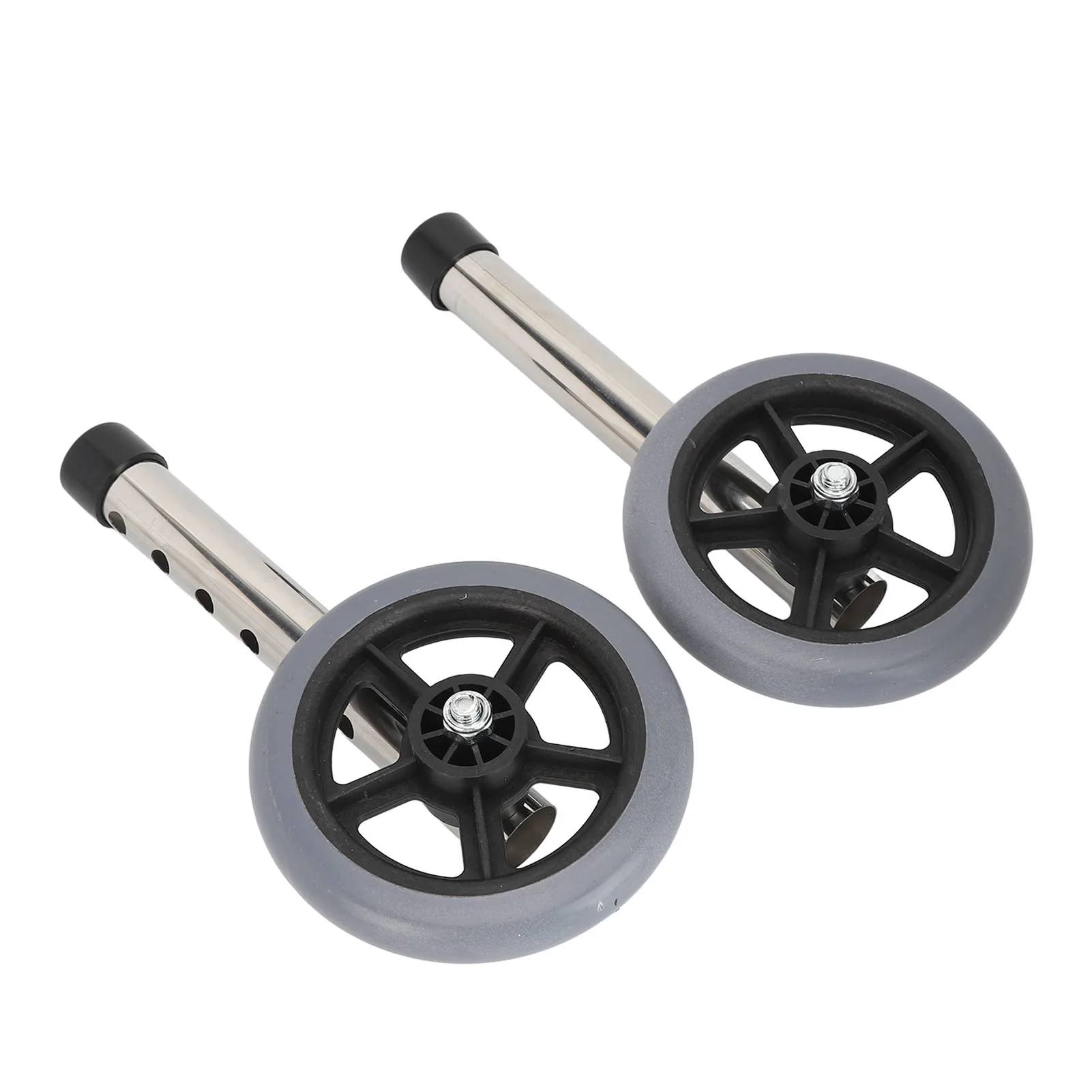 2pcs  Walker Wheels Universal Walker Wheels Replacement 6 Adjustable Height Rollator Wheels Accessories for Seniors Elderly 2