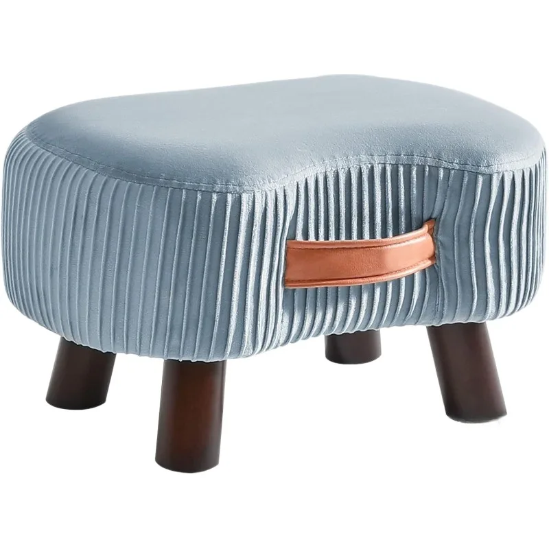 Light luxury home living room small stool portable seat pier portable wooden leg footstool creative solid wood shoe change stool