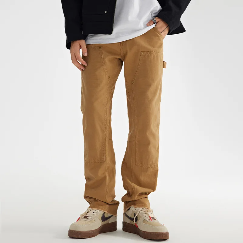 

Men's new autumn and winter high street fashion brand jeans casual retro wash straight leg pants