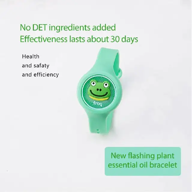 Szúnyogtaszító Hordható Karkötő Szúnyoggyilkos Anti Szúnyog Gyerekek Szilikon Óra Biztonságos Rajzfilm - Image 3