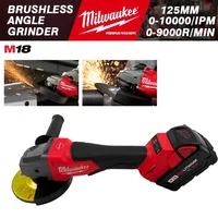 Milwaukee 125mm/100mm Brushless Angle Grinder 3 Gears Cordless Electric Polishing Variable Speed Cutting Machine 18V Power Tools 1