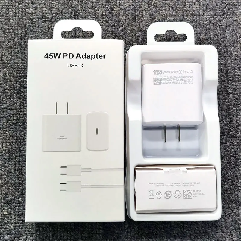 

45W USB-C Super Adaptive Fast Charge Charger Cable EP-TA845 For Galaxy Z Flip Fold 5 4 3 2 S20 S21 S22 S23 S24 Note 20 Ultra 10