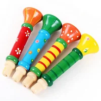 Wooden Trumpet Children Toy Horn Whistle Musical Instrument for Kids Early Educational Montessori Toys Sound Training Games 3