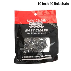 Versatile Metal Chainsaw Chain for Electric Saws and Wood Cutting (10inch 40link chain)