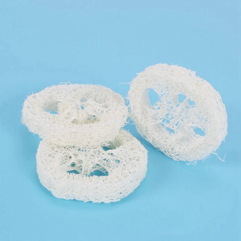 

4-6Cm Wide 200Pcs/Lot Natural Loofah Slice Diy Customize Soap Tools,Cleaner,Sponge Scrubber,Facial Soap Holder