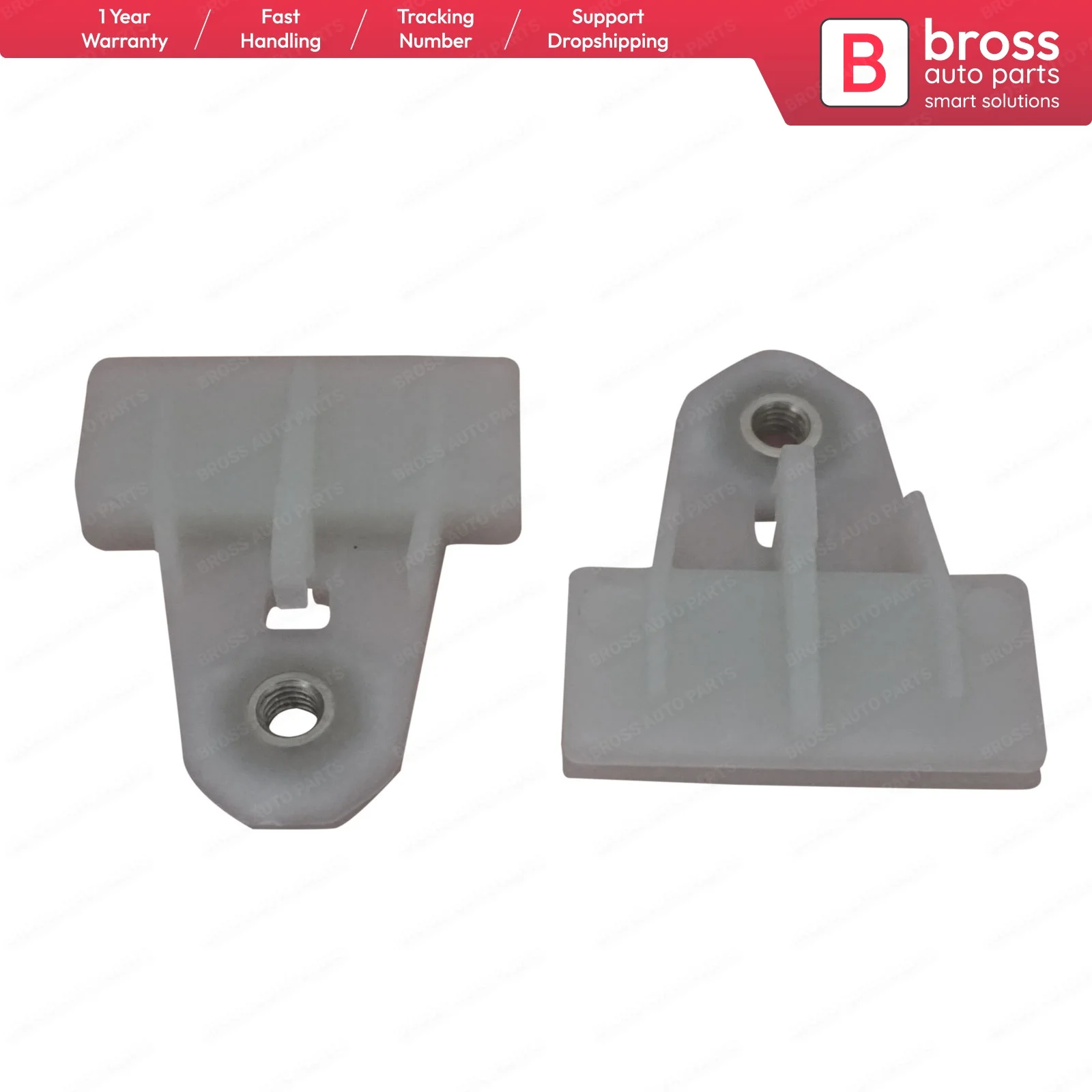 Bross BWR5051 2 Pieces Electrical Power Window Regulator Glass Channel Slider Sash Connector Clips for Nissan Hyundai | Автомобили и