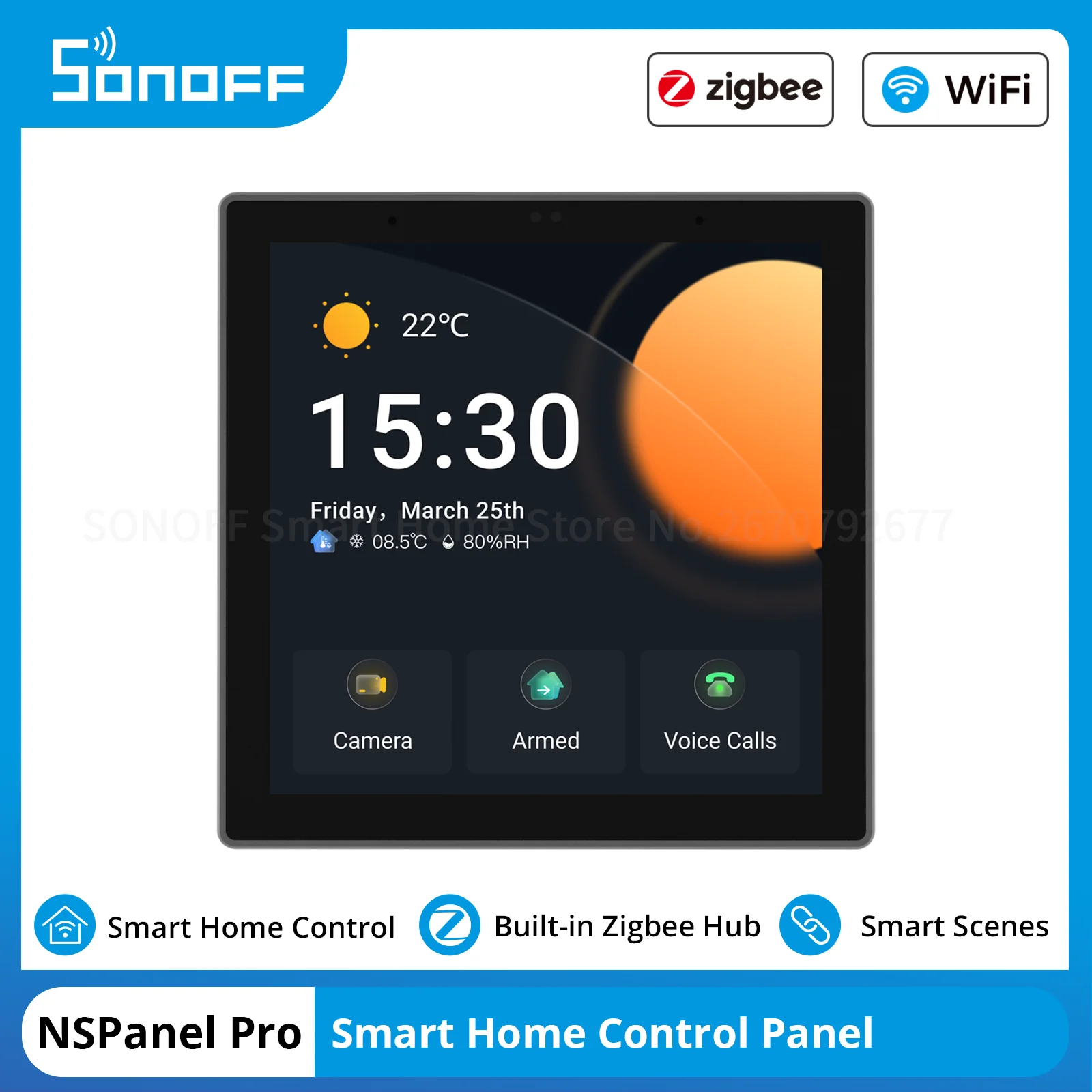 Sonoff-nspanel Pro Smart Home Painel de Controle Interruptor de Toque de Parede Suporta Controle de Casa Inteligente Gateway Zigbee Cenas Inteligentes Open Api