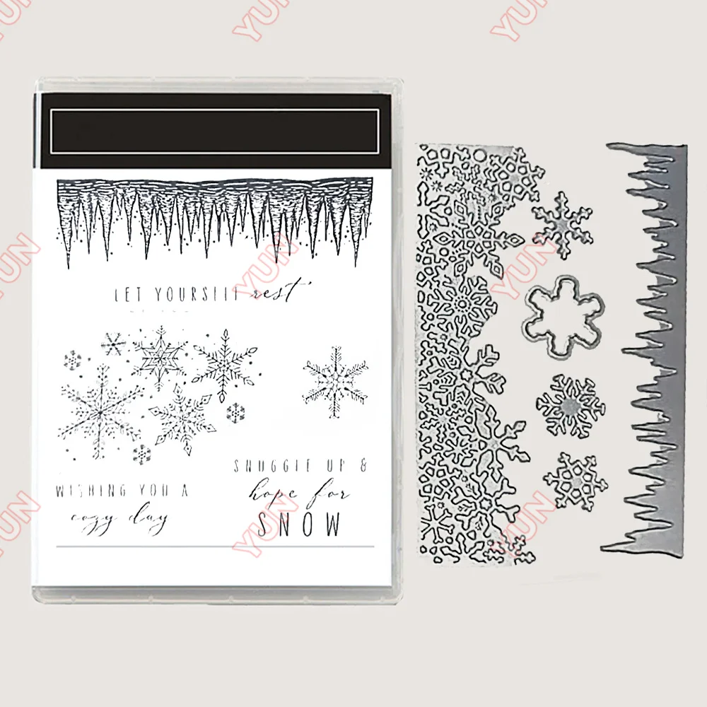 thumbnail image 1 of Nuevo juego de troqueles de corte de metal navideños o sellos transparentes para tarjetas de felicitación de cumpleaños, regalos, bricolaje, relieve, álbumes de recortes, nuevo, 1 of 5