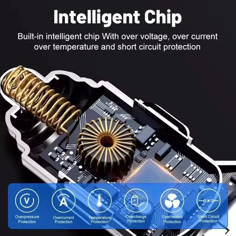 Caricabatterie da auto a ricarica rapida da 350W con 6 porte PD QC3.0 USB C, caricatore rapido per telefono da auto, adattatore di tipo C per iPhone Samsung Xiaomi Huawei - Image 5