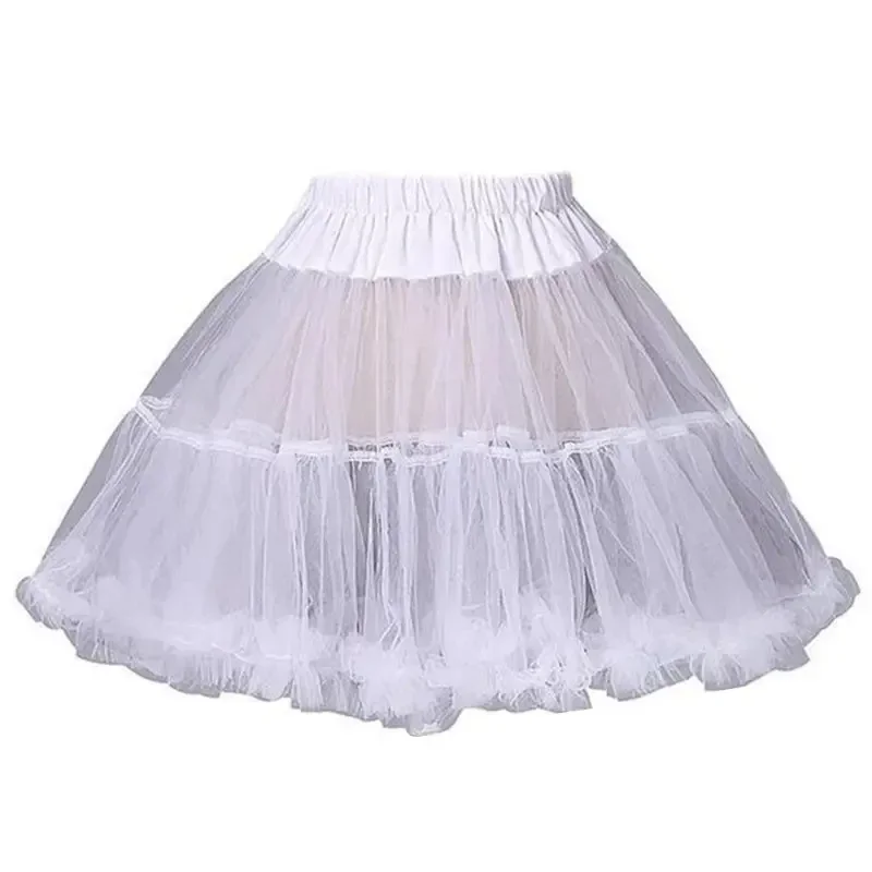 Petticoat Skirt Women Skirts Elastic Pettiskirts Ballet Dance Underskirts for Halloween Costume Mini Tutu Skirt Short Petticoat