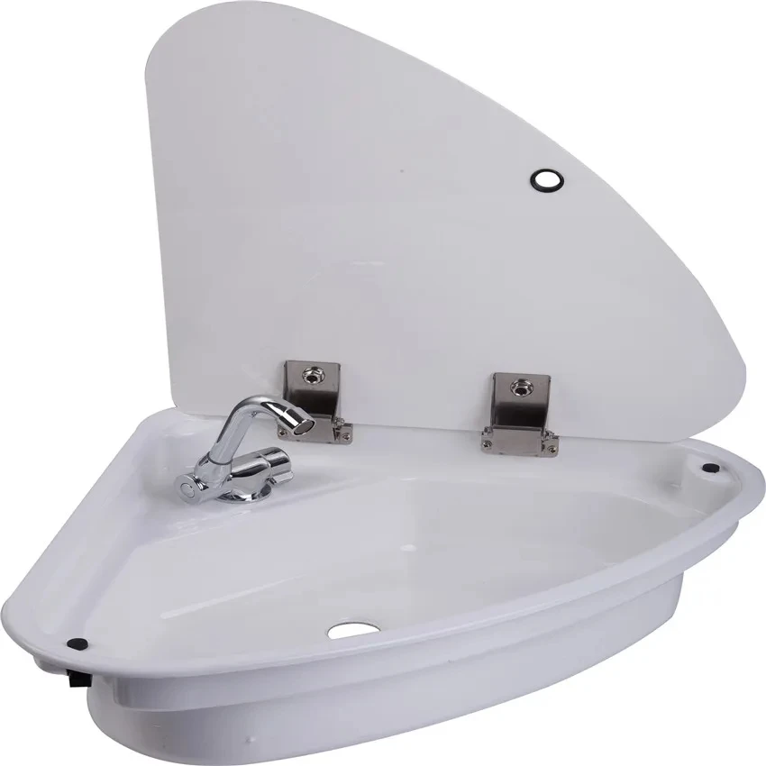 

White Acrylic Sink Basin With Lid 480*480*145mm Boat Caravan Camper RV GR-Y007A