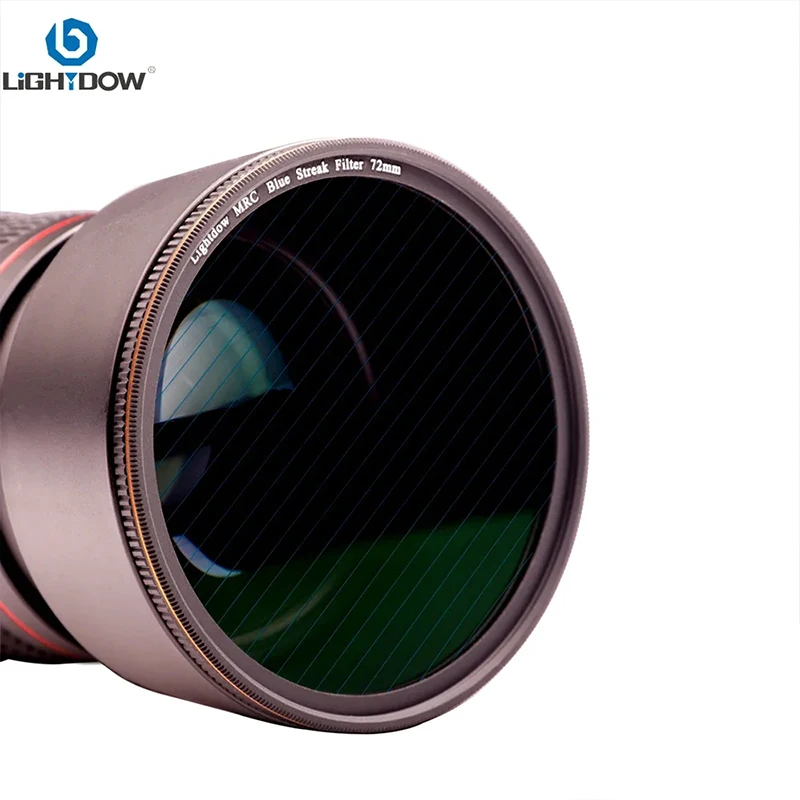 Lightdow Blue Streak Lens Filter 49mm 52mm 55mm 58mm 62mm 67mm 72mm 77mm 82 mm  Perfect for Shooting Linear Light Filters 2