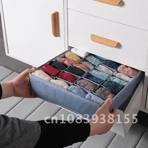 

Drawer Organizers Storage Box Case For Bra Ties Underwear Socks Scarf Washable Divider Lidded Closet Organizer