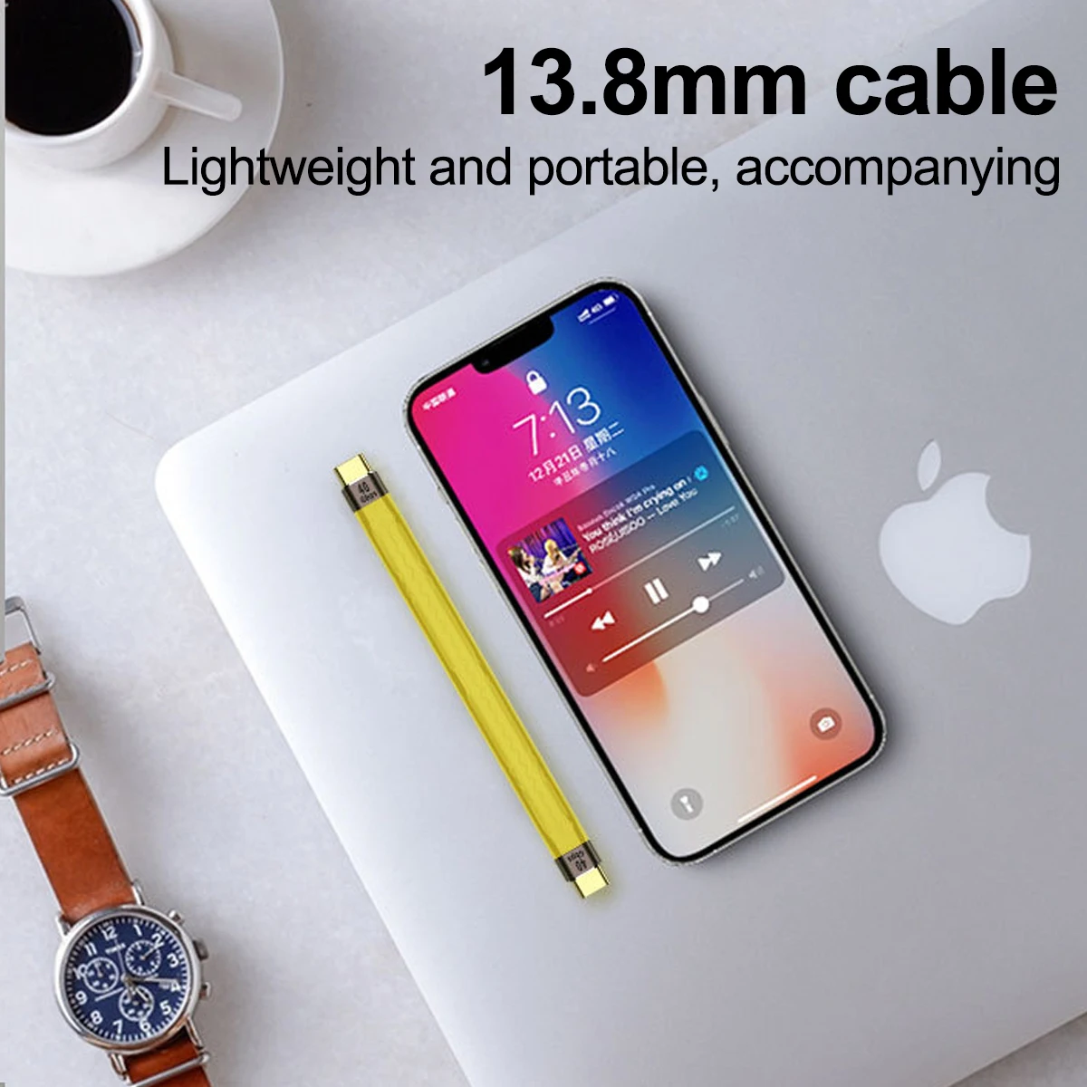 Usb c para tipo c Cabo Curto Powerbank Fio de Dados Carregamento Rápido pd 10gbps 40gbps 100w 60w 8k 60hz Usb 4.0 - Imagem 2