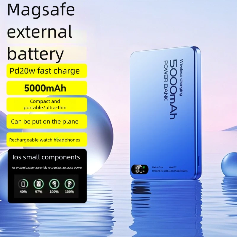 Xiaomi 10000mAh Ultra-Thin Magnetic Power Bank PD20W Wireless Super Fast Charging External Battery for iPhone Huawei Samsung 4
