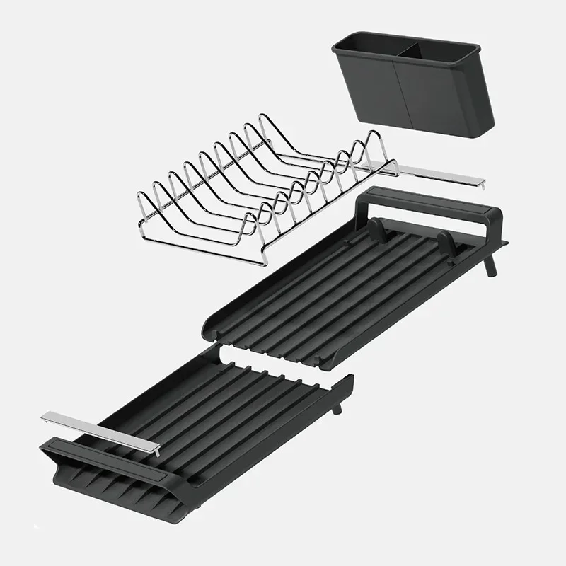 1pcs Expandable Small Dish Drying Rack Dish Racks for Kitchen Counter Dish Drainer Removable Cutlery Holder Kitchen Organization 4