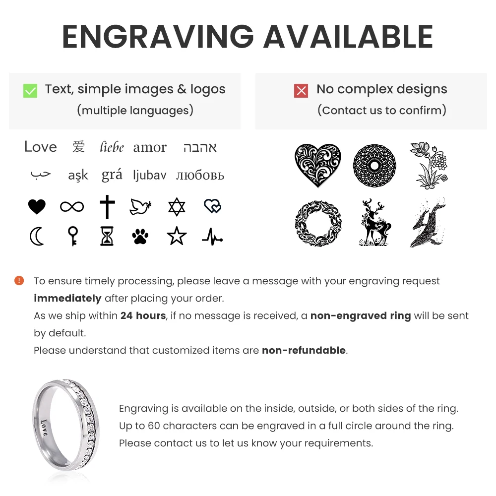 Real Pure 925 Sterling Silver Rings for Women And Men Simple Couple Ring Smooth Wedding Band for Lovers Name Engraved silver rings