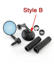 Sleek Universal Bar End Rearview Motorcycle Mirrors (Mirror set B)