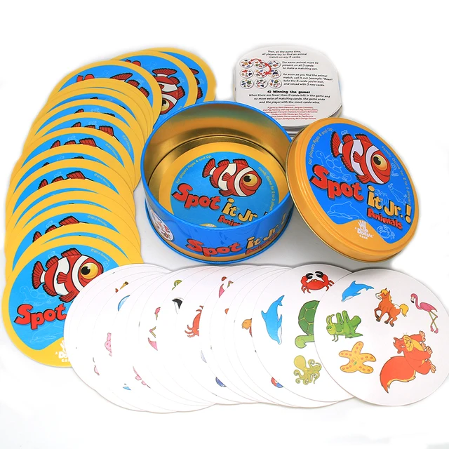 Spot It Dobble Disney Frozen HP Board Game Player Card Party Holidays Sports Animals Alphabet Kids Education Toy Metal Box Gift 6