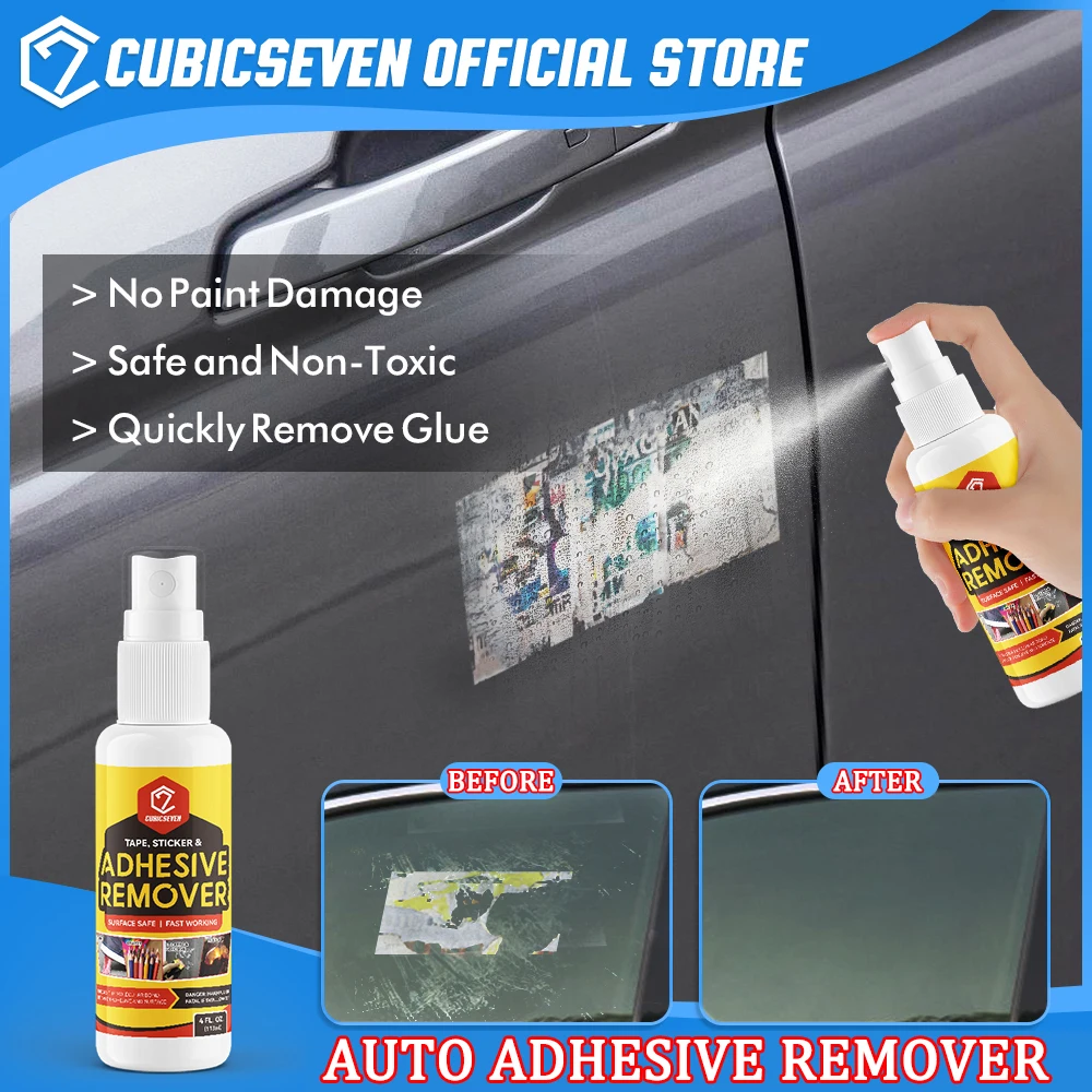 Cubicseven Multifunction Quick Adhesive Remover Strength Label Wall Sticker Glue Removal Car Glass Window Label Cleaner Spray car adhesive remover 50ml auto car sticker remover sticky remnant remover wall sticker glue removal car glass for car sticker