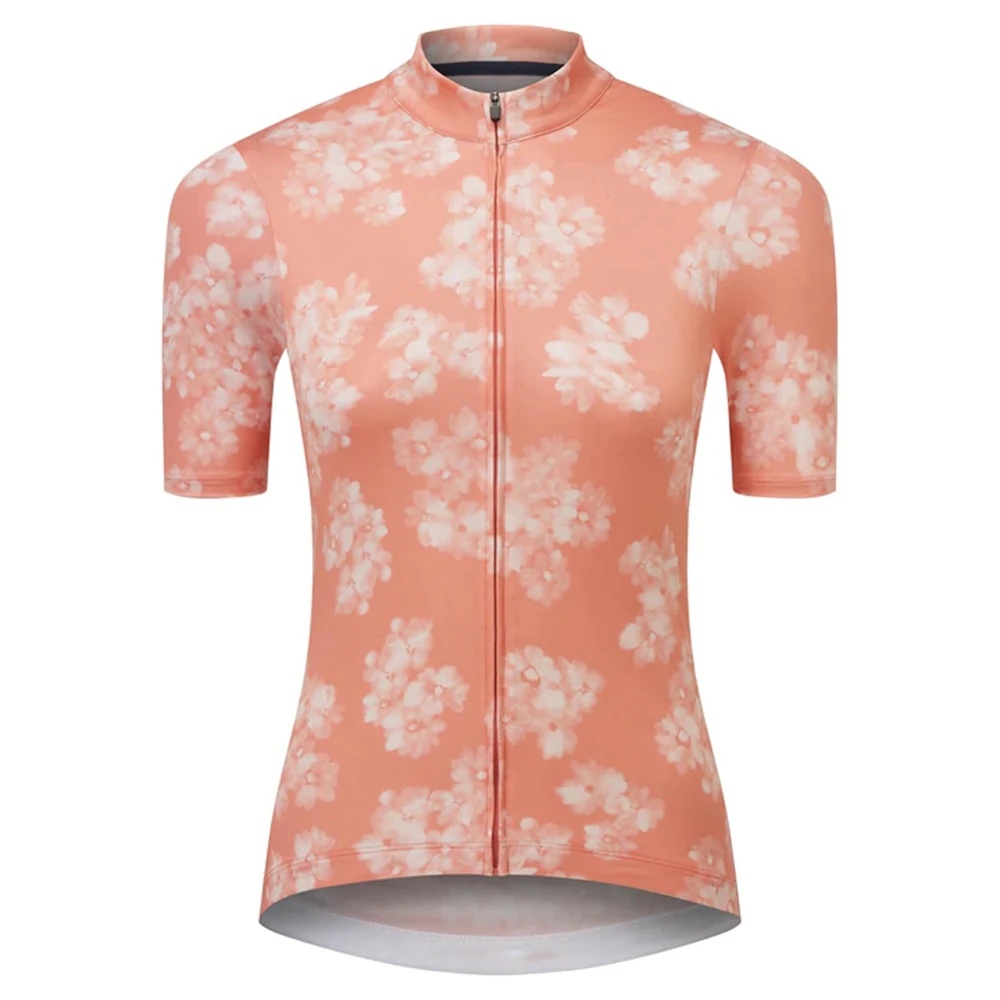 Women's Cycling Clothes Summer Flower Pattern Short Sleeve Cycling Jerseys Maillot Ropa Ciclismo Road Bike Riding Shirts