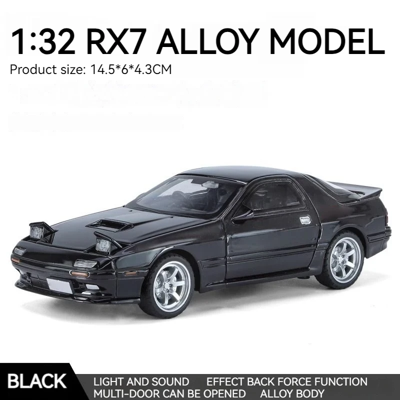 INITIAL D 1:32 Mazda RX7 RX-7 FC Miniatures Alloy Metal Diecast