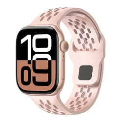 Premium Silicone Sport Strap for Smart Watches - Versatile and Stylish Bracelet Band (Pink Sand)