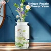 3D Puzzle Vase Creative Design Chinese Style Home Decoration Panda Printed Landscape Flower Arrangement Housewarming Kids Gifts 3