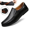 Genuine Leather Men Casual Shoes Luxury Brand 2025 Mens Loafers Moccasins Breathable Slip On Black Driving Shoes Plus Size 37-47