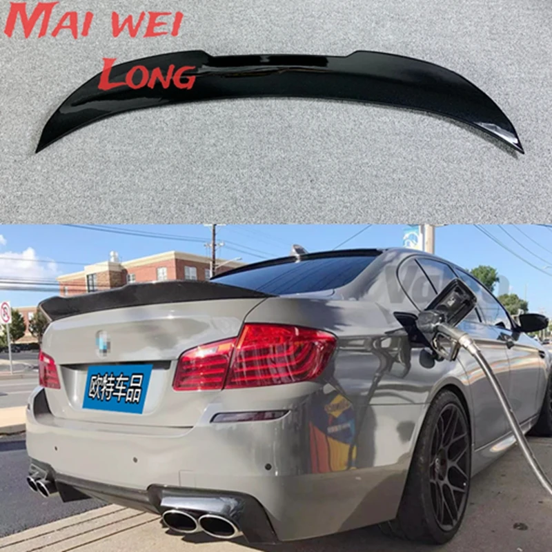Auto Spoiler Wing Für 5 Series G60 I5 M5 520i 528i 535i 530i 525i 2024 Bis Heckspoiler Kofferraumspoilerlippe ABS Gloss Black Carbon Fiber Body Kit(Style B Gloss Black