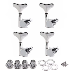 4R Electric Bass Guitar Tuners Machine Heads Bass Guitar Tuning Pegs Tuning Keys Buttons Chrome Guitar Parts