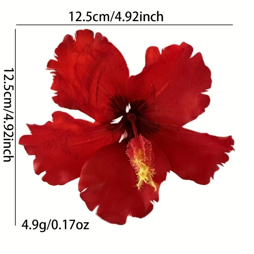 Bohemian Style Hibiscus Flower Hair Clip - Gentle Hold Hair Accessory