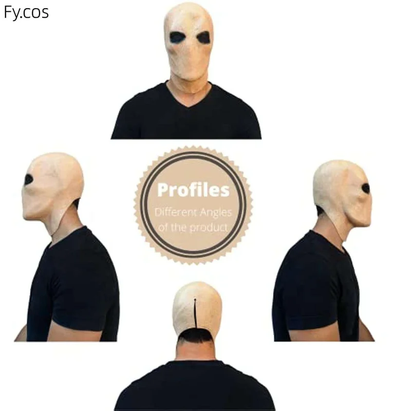 Masquerade Mask Full Face Mask Half Face Mask Horror Faceless Man Mask Creepy Devil Full Face Latex Helmet Scary Alien Head Cover Carnival Cosplay Halloween Costume for Adult