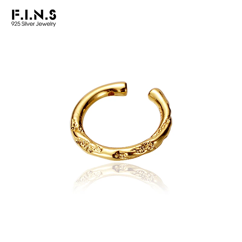 F.I.N.S S 불규칙한 귀걸이 클립 귀 구멍 없음 에나멜 고르지 않은 Earcuff 가짜 피어싱 Catilage 파인 쥬얼리, 1 피스