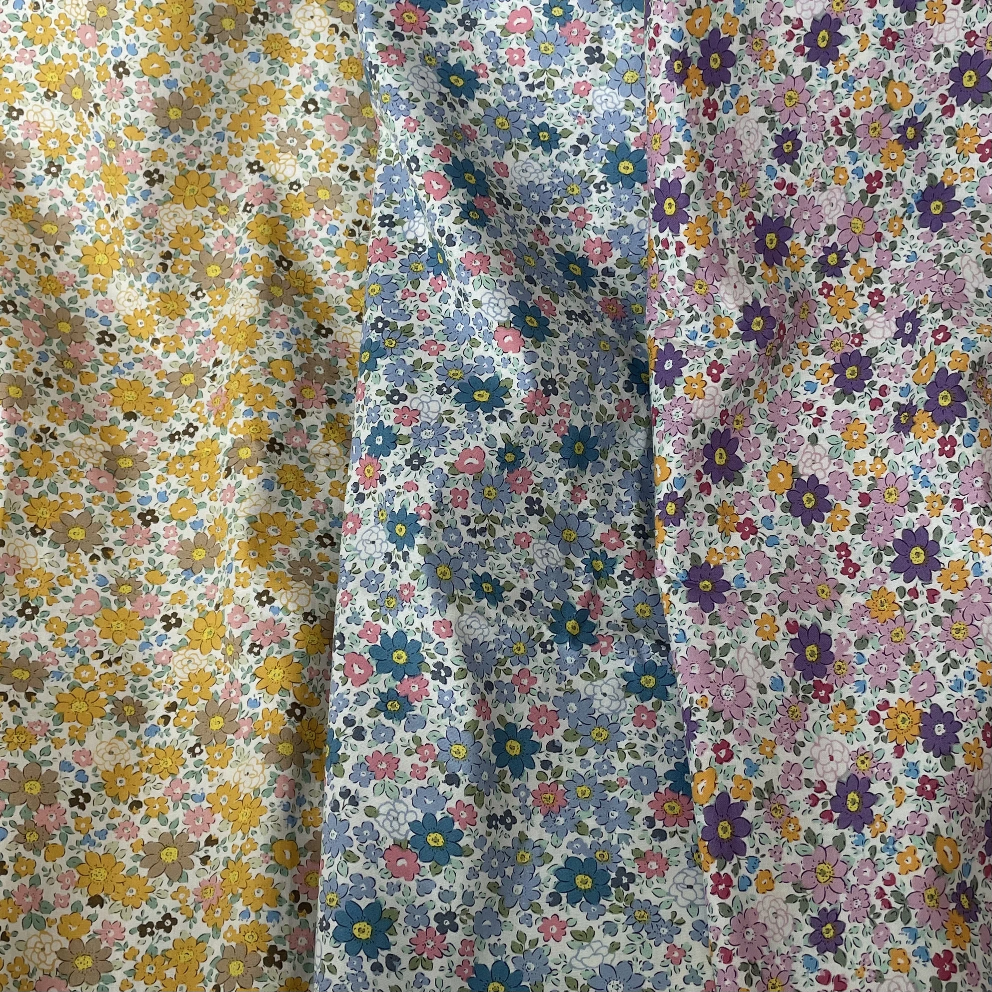 Tana Lawn Plants Floral 100% Cotton 80S Like Liberty Fabric Digital Printing Sewing Cloth Dresses Skirt Kids Designer Tissus
