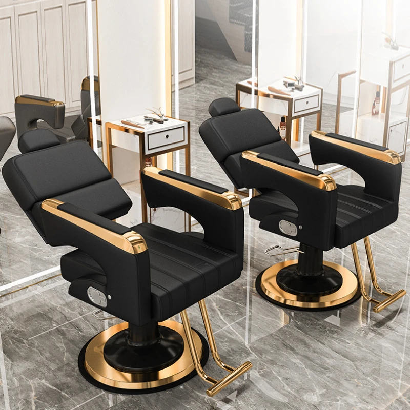 Tattoo Rolling Barber Chair Salon Pedicure Swivel Hair Chair Hairdressing Ergonomic Chaise Coiffeuse Barbershop Furniture CM50LF