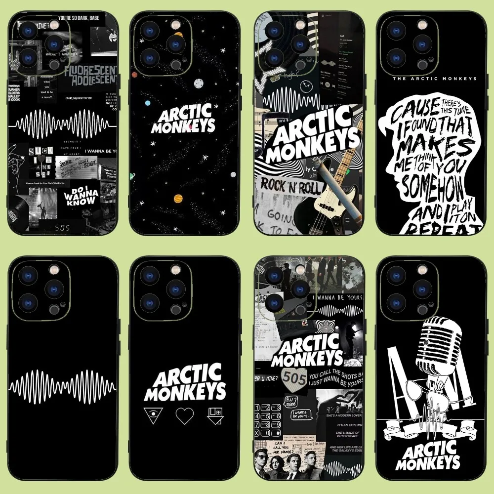 Custodia Per Telefono A-Arctic Scimmie Rock Per Iphone 15,14,13,12,11 Plus,Pro,Max,Xr,Xs,X,7,8 Plus,Se,Mini Silicone Morbido