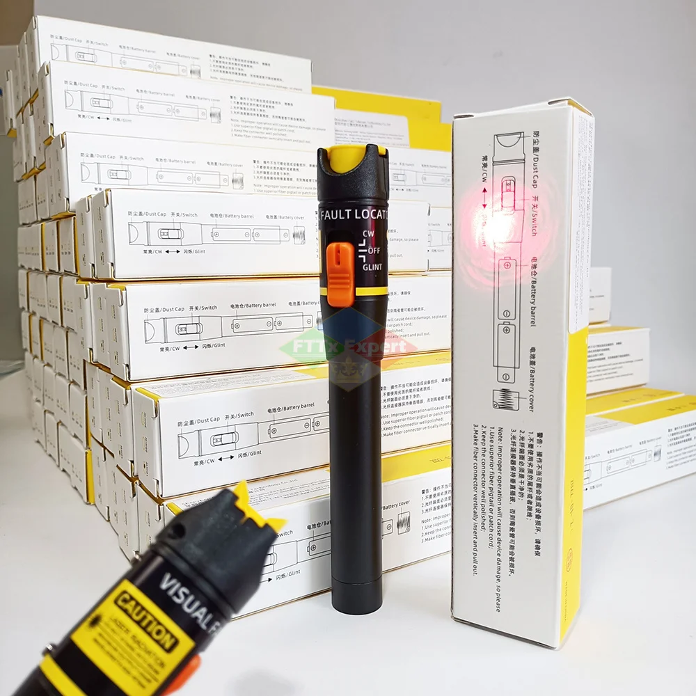 

30mW/20mW/10mW Visual Fault Locator, Fiber Optic Cable Tester FC/SC/ST Connector Red Laser Light Pen Type VFL OFW