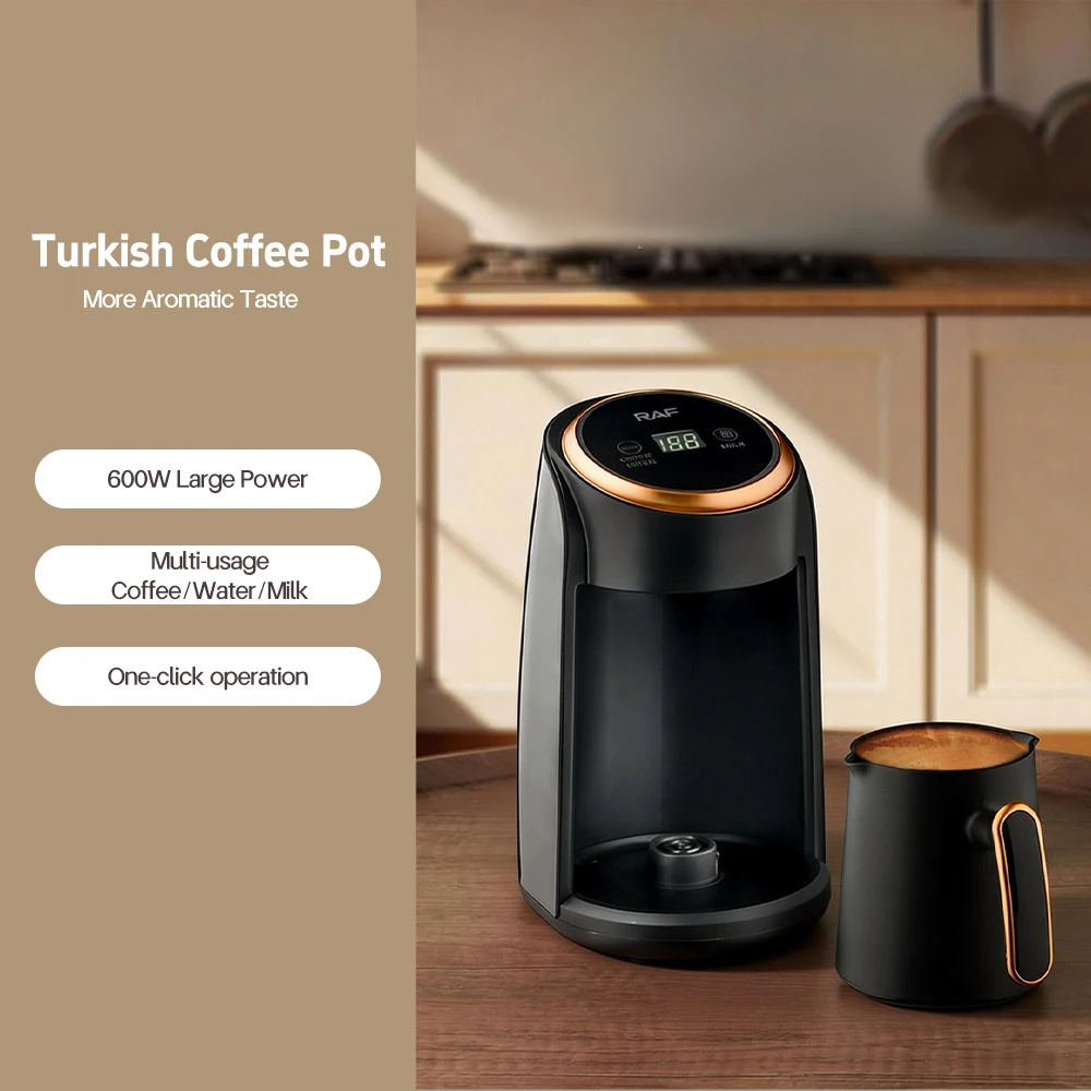 Automatic Turkish Coffee Machine, Cordless, Electric Pot, Portable, Travel, 600W, 220V 1