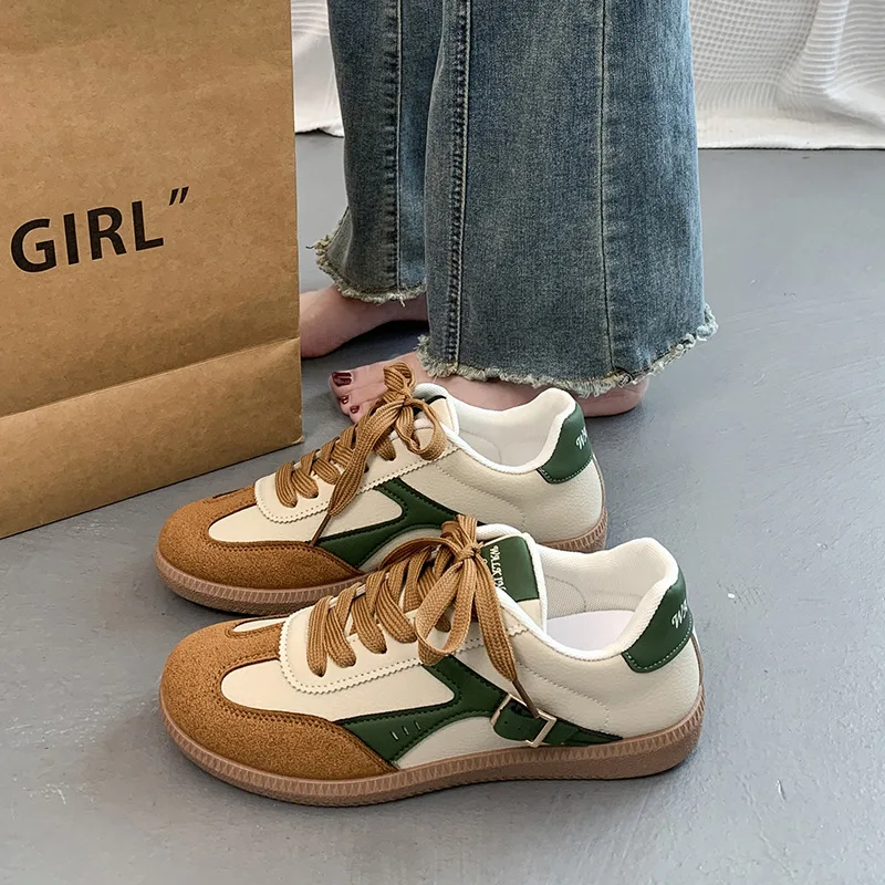 2024 New Ladies Green Sneakers Soft-soled Comfortable Shoes Women Leisure Joker Fashion Shoes Tenis Feminino Zapatillas Mujer