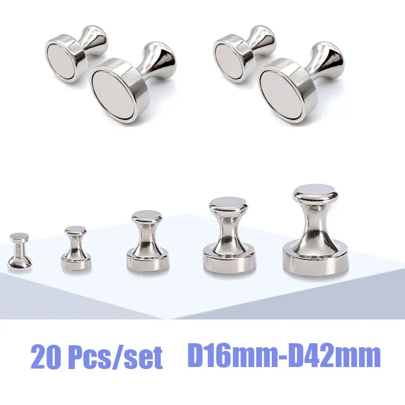 20Pcs Push Pins Hooks Hanger Push Pins Metal Pins for Refrigerator