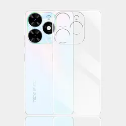Clear Silicone Soft TPU Case Cover for TecnoSparkGo2023 (Clear)